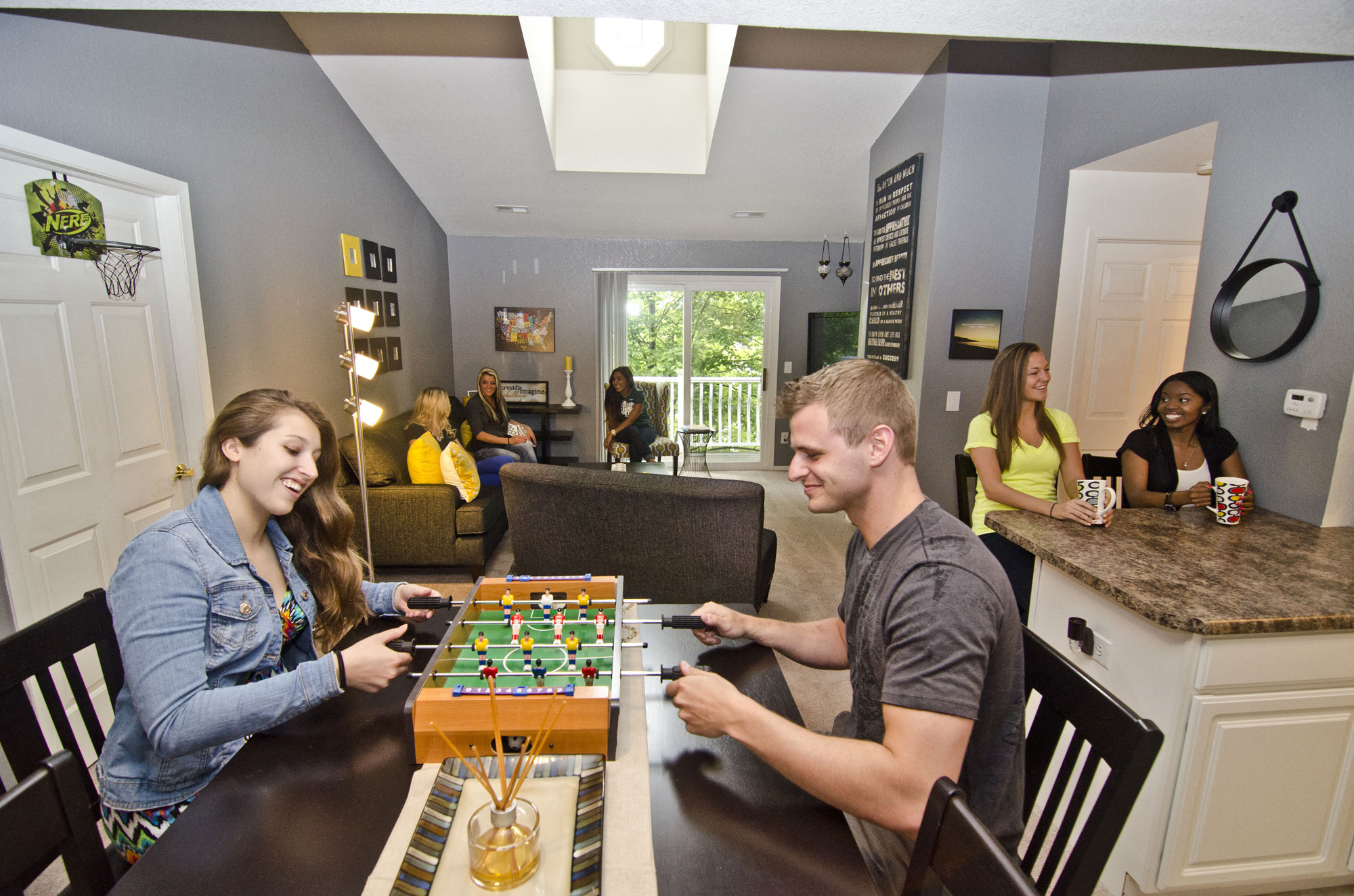 Spacious Living room in East Lansing Apartments near Michigan State University | Olde Farm